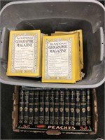 A set of The Harvard Classics and a box of