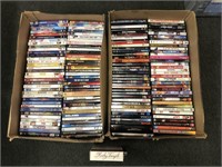 2 boxes of movies including titles such as