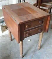 Early Cherry 2 Drawer Dropleaf Nightstand