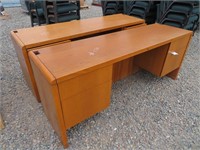 (2) Wooden Desks