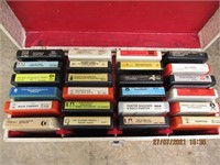 24 8Track Tapes in Case