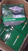8 solar post cap lights