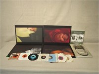 (18) 45 RPM RECORDS, (2) BOOKS & GEDDES PRINTS: