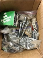 BAGS OF ASSORTED BOLTS/ NUTS, BOX OF SCREWS
