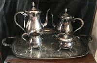 Gorham Silverplated Tea Service Set