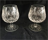 Waterford Etched Crystal Brandy Glasses