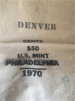 Denver $50 US Mint Philadelphia 1970 Canvas Bag