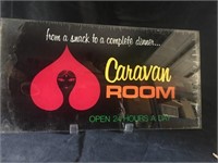 Caravan Room Casino Glass Sign