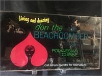 Sahara Beach Comber Casino Glass Sign