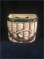 Firsherman Basket Ceramic Wall Pocket