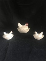 Set of 3 Hen on a Nest