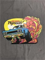 ROAD RUNNER PLYMOUTH TIN SIGN, 12 X 17"
