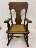 Cane seat child’s rocking chair
