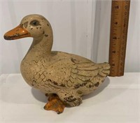 Fabulous copper or bronze (?) painted duck