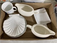 Tray Of Various White Dishes