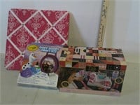 New in box kids activity sets and wall board