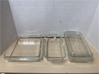 3 Glass Pans
