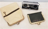 Tasco vintage mini binoculars, mini sew kit &