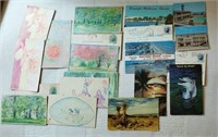 19 Old Postcards, post marked late 1940's & '60's
