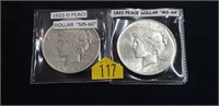 1922-D & 1923 Peace Dollars