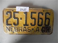 Vintage NE Co. 25 License Plates - 1953