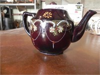 Hand-Painted Japan Black Teapot