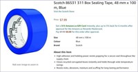 3 Cases (108pcs) Of Blue Scotch Tape, Msrp: $864