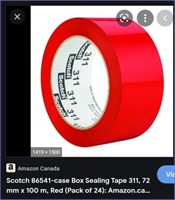 3 Cases (108pcs) Of Red Scotch Tape, Msrp: $864