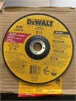 10 Lots Of Dewalt 10 Pack Of Grinding Discs, 3/16"