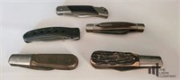 Collection of Pocket Knives & Sharpener