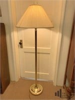 Gold Toned Floor Lamp with Shade