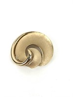 Trifari Gold Tone Swirl Brooch