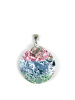 Art Glass Pendant w/ Sterling Silver