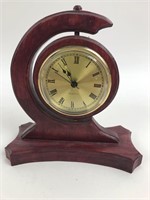 Quartz Clock with Wood Base