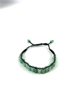 Chinese Green Jade Bead Bracelet