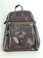 12" x 10" Faux Leather Backpack