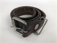 Well Worn Tooled Leather Belt