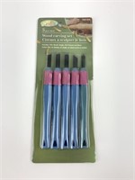 Five Piece Wood Carving Set New