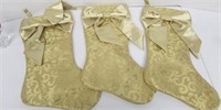 3 Gold Colored Stockings