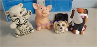 Piggy banks and figurines
