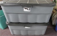 Lot of 2 Rugged 50 Gallon Storage Totes