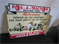 pos a traction racing tires flange sign