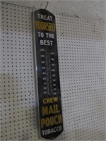 porcelain 3 ft chew mail pouch thermometer