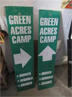 2 green acres camp signs