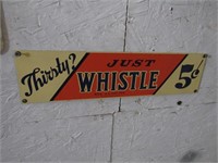 whistle soda sign