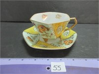 LOVELY YELLOW FLORAL OCCUPIED JAPAN CUP & SAUCER