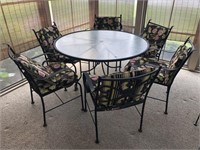 Outdoor Table, 6 Chairs