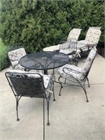 Outdoor Table, 4 Chairs, 2 Chaise, Grill