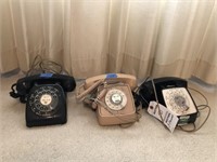 3 Vintage Rotary Phones
