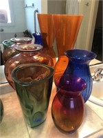 5 Glass Vases